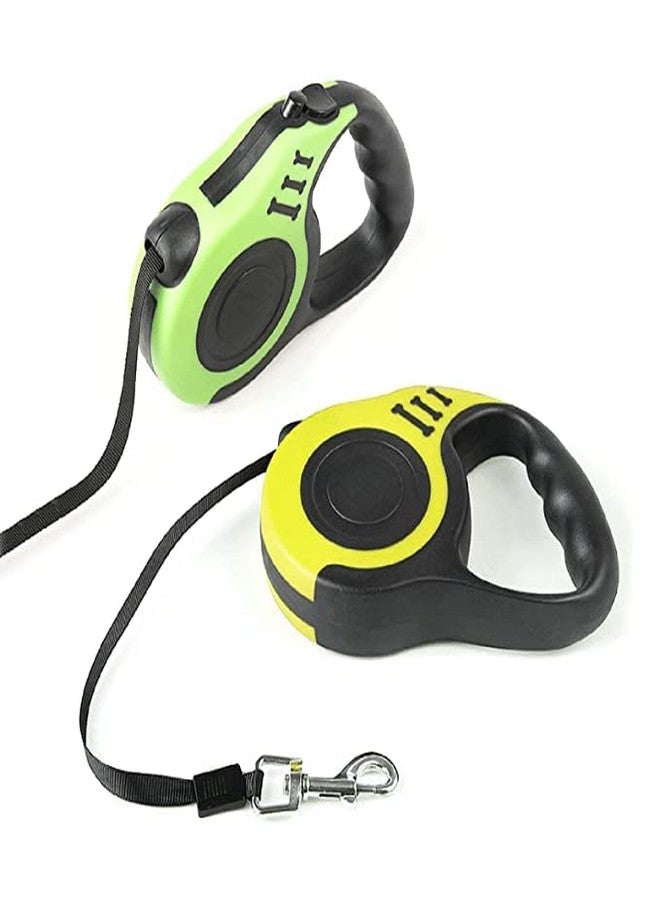 Pups&Pets مقود كلاب قابل للسحب من Pups&Pets، حزام حبل جر مرن أوتوماتيكي، يتحمل وزن يصل إلى 15 كجم للكلاب الصغيرة والمتوسطة (لون أصفر) - Image 3